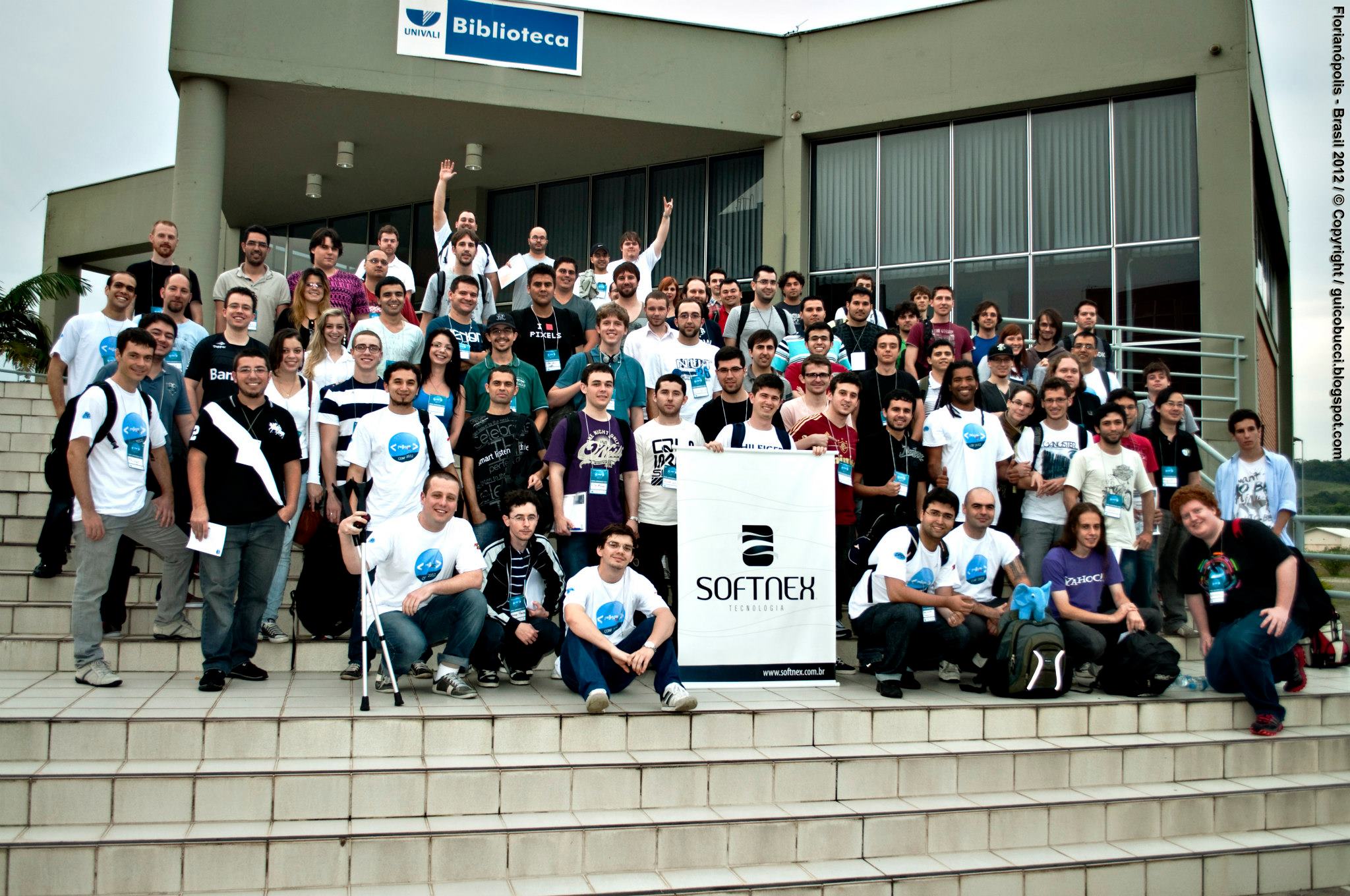 Foto dos participantes do PHPSC Conference 2012 na Univali em São José