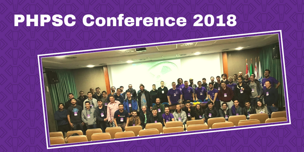 Foto dos participantes do PHPSC Conference 2018 na Unisul em Florianópolis